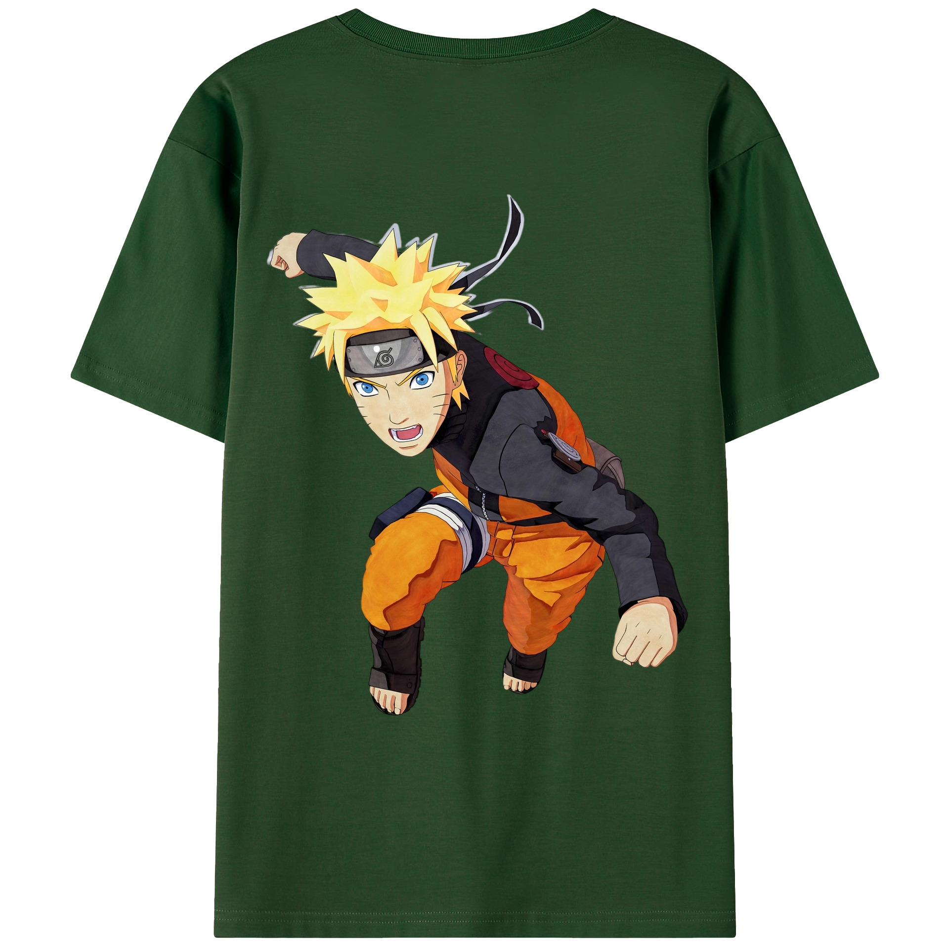 （画像用） NARUTO -ナルト- うずまき ナルト Uzumaki Naruto 綿100％半袖Tシャツ（背面プリント）